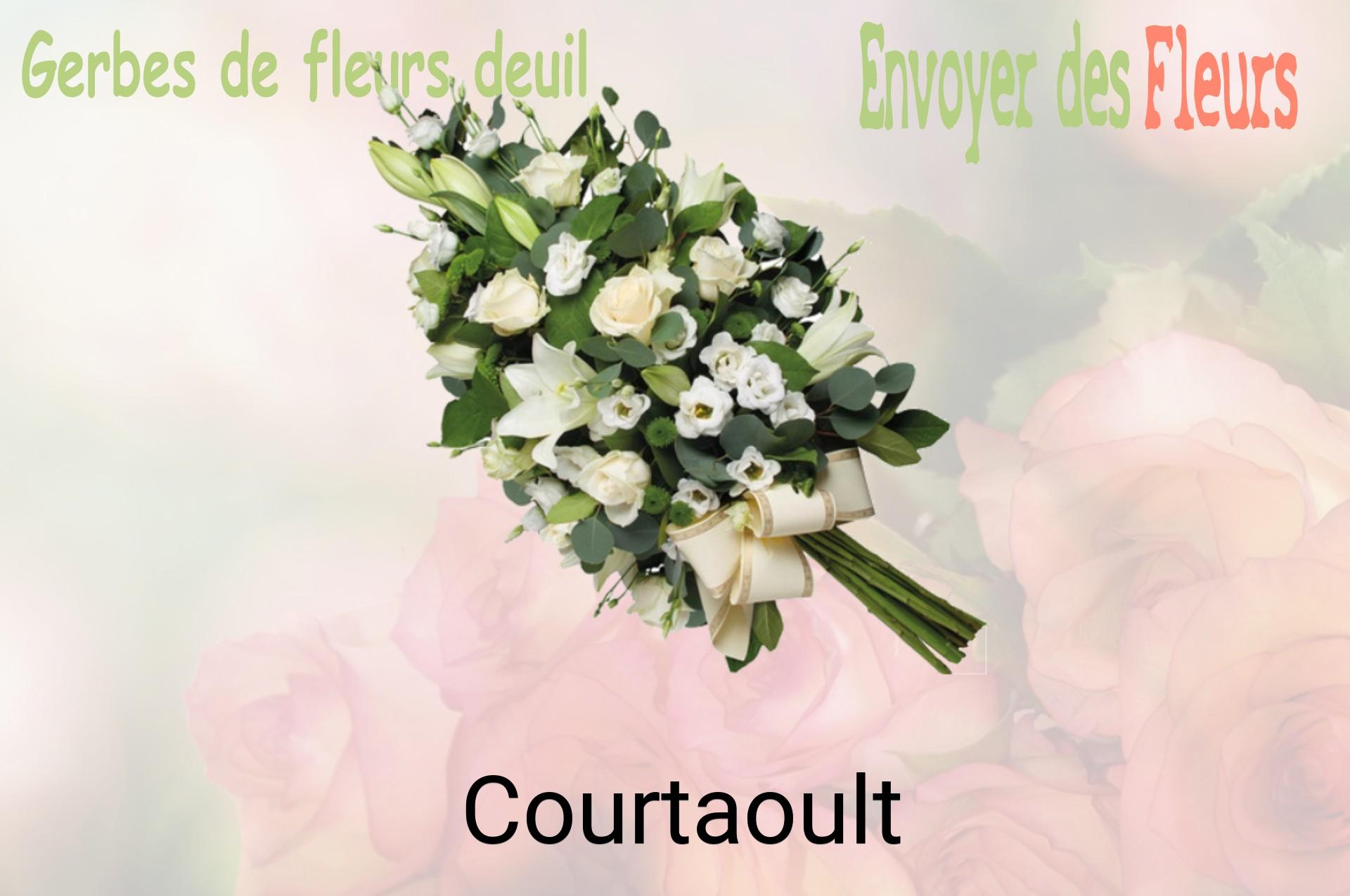 Gerbe de fleurs de deuil livrée à Courtaoult